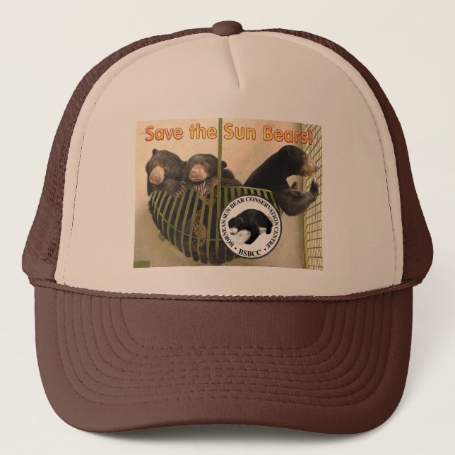 SAVE THE SUN BEARS TRUCKER HAT (Front)
