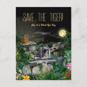 Save the Tiger / World Tiger Day Postcard