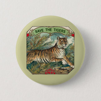 Save The Tigers 6 Cm Round Badge