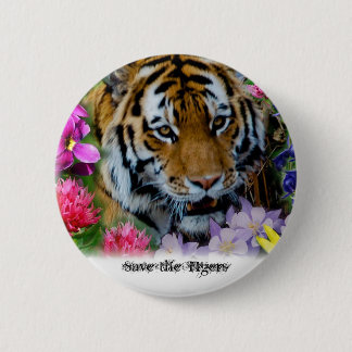 Save the Tigers 6 Cm Round Badge