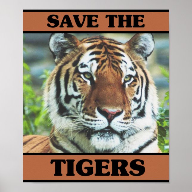 Save the Tigers Poster (Front)