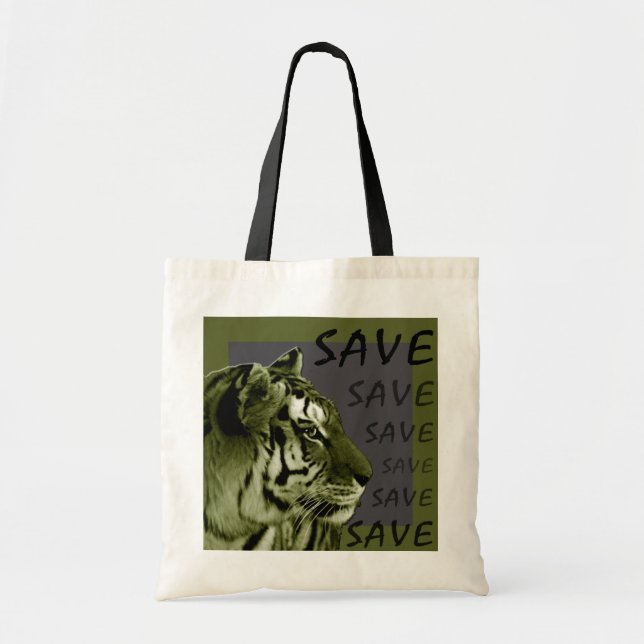 Save the Tigers Tote Bag (Front)