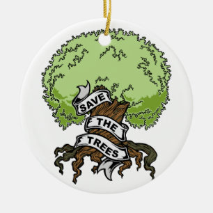 Save The Trees Ceramic Tree Decoration