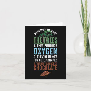 Save The Trees Environment Animal Chocolate Card