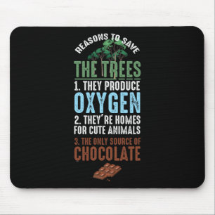 Save The Trees Environment Animal Chocolate Mouse Pad