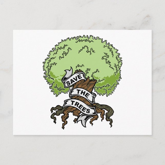 Save The Trees Postcard (Front)