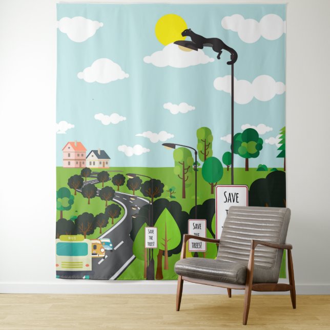 Save the trees tapestry (In Situ)