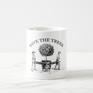 Save the Trees Vintage Illustration Mug 1