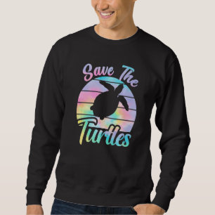 Save The Turtles Animal Rights Sea Turtle Retro St Sweatshirt