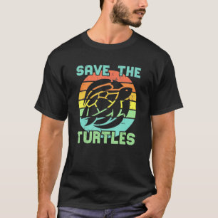 Save The Turtles Animal Rights Sea Turtle Vintage  T-Shirt