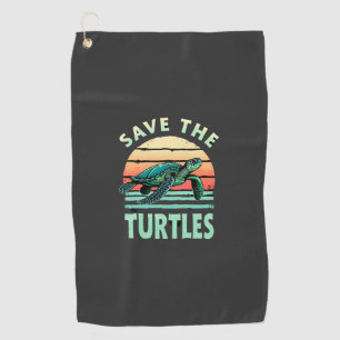 Save The Turtles Animal Turtle Pet Lover (1) Golf Towel