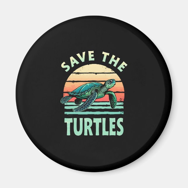 Save The Turtles Animal Turtle Pet Lover (1) Magnet (Front)