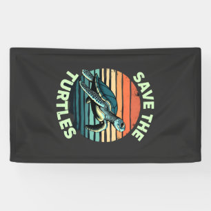 Save The Turtles Animal Turtle Pet Lover (2) Banner