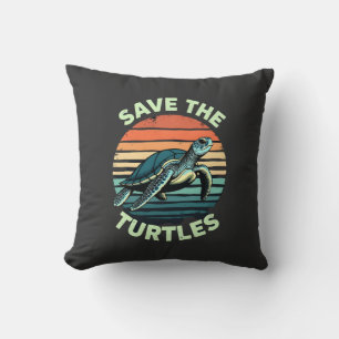 Save The Turtles Animal Turtle Pet Lover (2) Cushion
