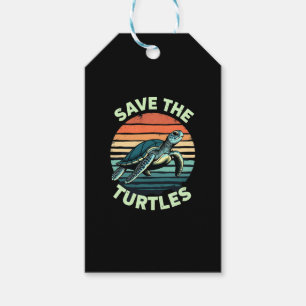 Save The Turtles Animal Turtle Pet Lover (2) Gift Tags