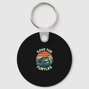 Save The Turtles Animal Turtle Pet Lover (2) Key Ring