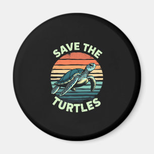 Save The Turtles Animal Turtle Pet Lover (2) Magnet