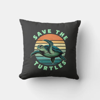 Save The Turtles Animal Turtle Pet Lover (3) Cushion