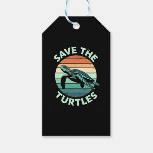Save The Turtles Animal Turtle Pet Lover (4) Gift Tags