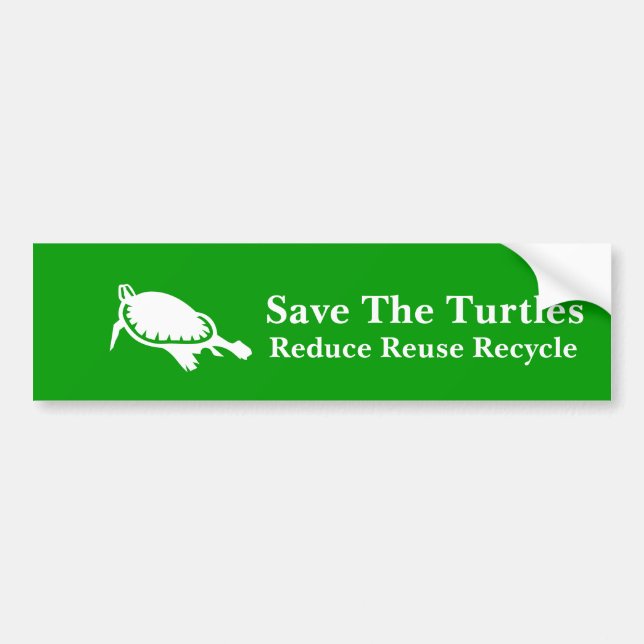 Save The Turtles Bumper sticker (Front)