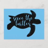 Save the Turtles Cute Blue Animal Activist