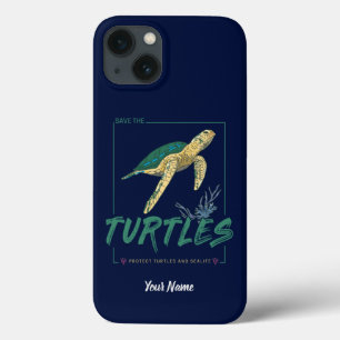 Save the Turtles for girl who just loves tortoise iPhone 13 Case