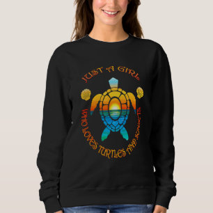 Save The Turtles Girls Hawaiian Sea Turtle Lovers Sweatshirt