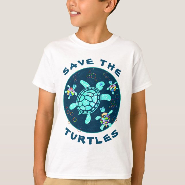 Save the Turtles Kid's T-Shirt (Front)