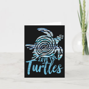Save The Turtles Vintage Earth Day  Card