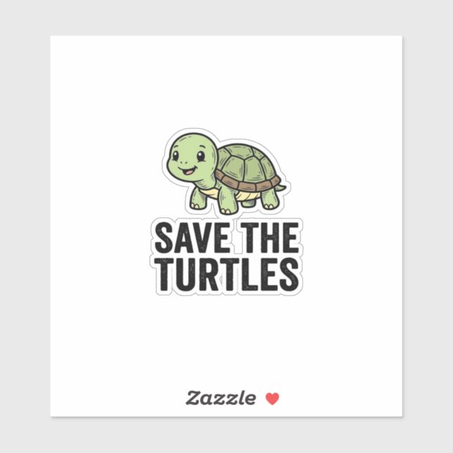 Save The Turtles Vintage Turtle Conservation Shirt (Sheet)