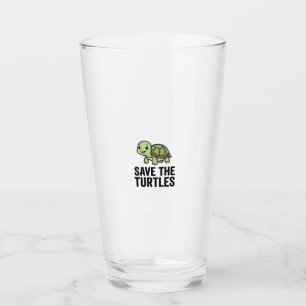 Save The Turtles Vintage Turtle Conservation Shirt Glass