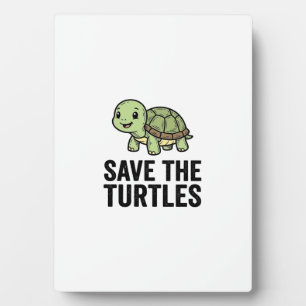 Save The Turtles Vintage Turtle Conservation Shirt Plaque