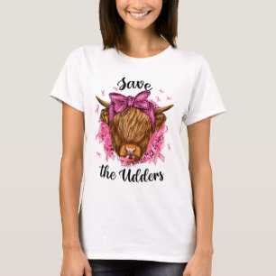 Save The Udders Breast Cancer Awareness Warrior Co T-Shirt