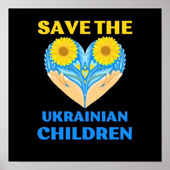 save the ukrainian children poster (Front)