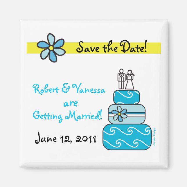 Save the Wedding Date Magnet (Front)