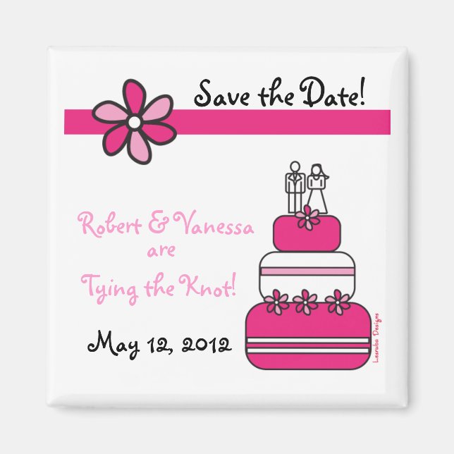 Save the Wedding Date Magnet (Front)