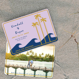 Save the Weekend Destination Tropical Wedding Date