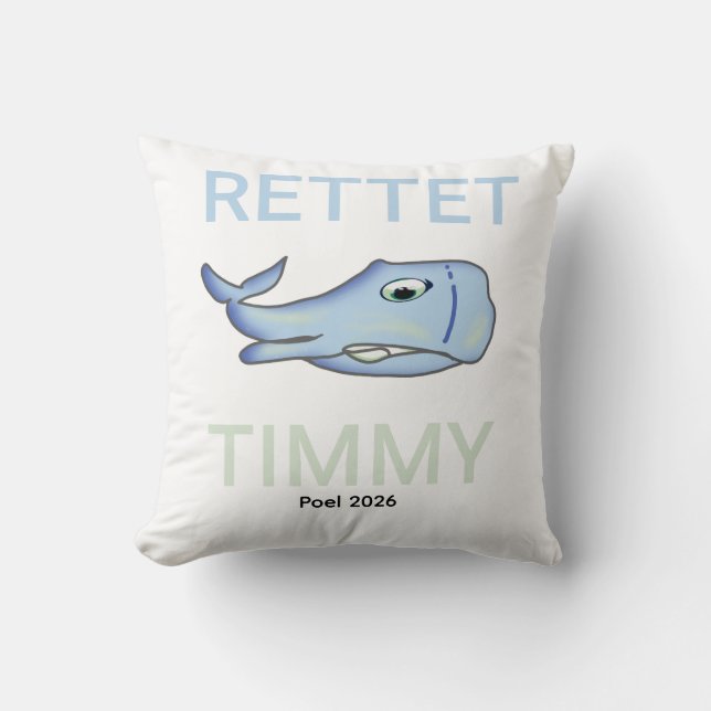 save the whale cushion (Front)
