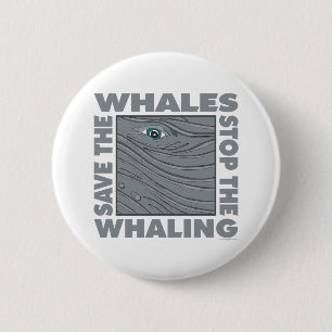 Save the Whales 6 Cm Round Badge