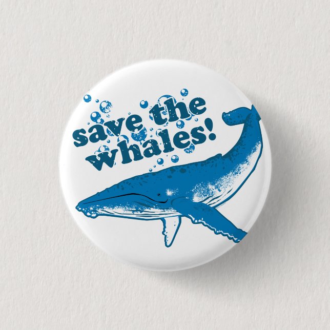 Save the Whales Button (Front)
