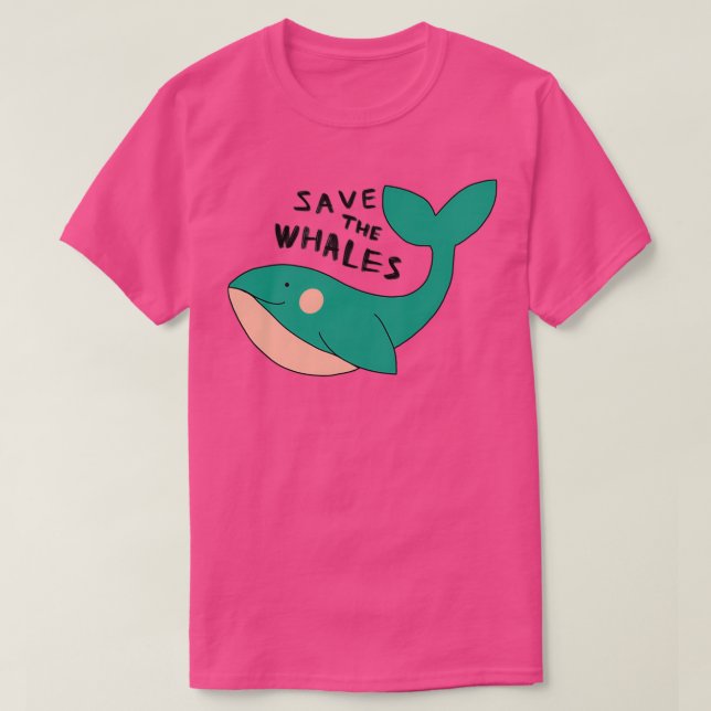 Save The Whales Conservation T-Shirt (Design Front)