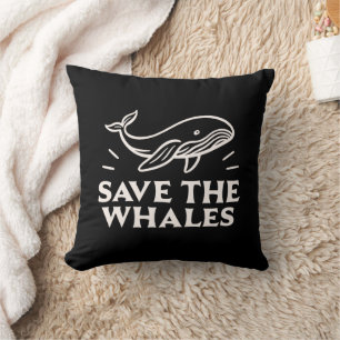 Save the whales cushion