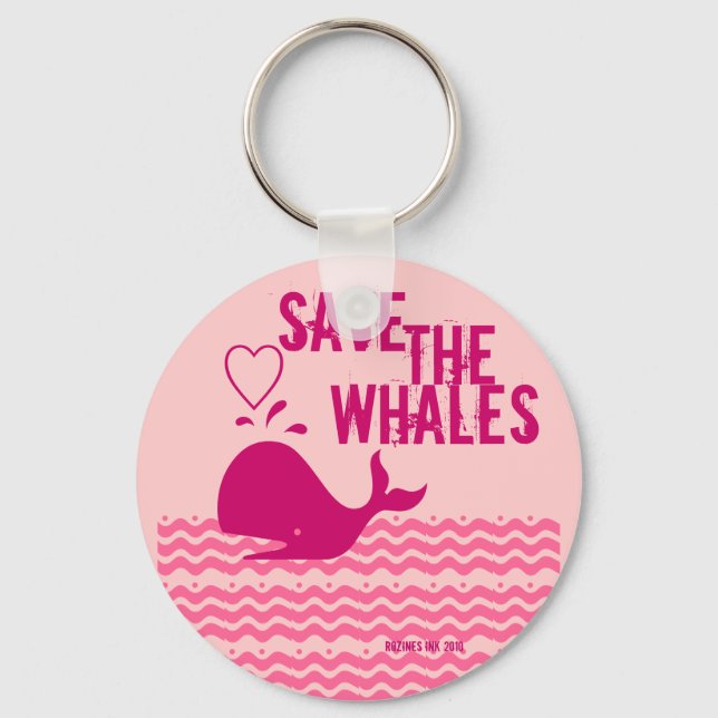 Save The Whales - Environmentally Conscious Key Ring (Front)