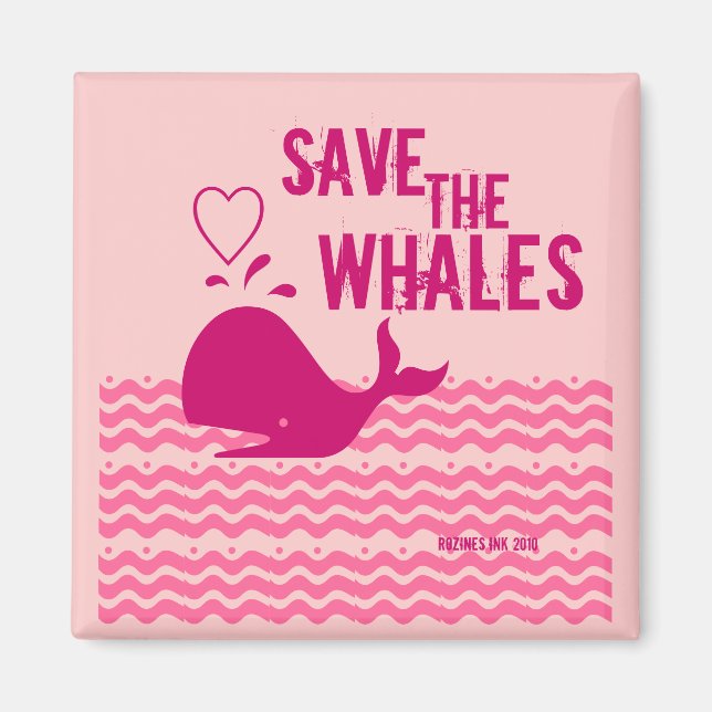 Save The Whales - Environmentally Conscious Magnet (Front)