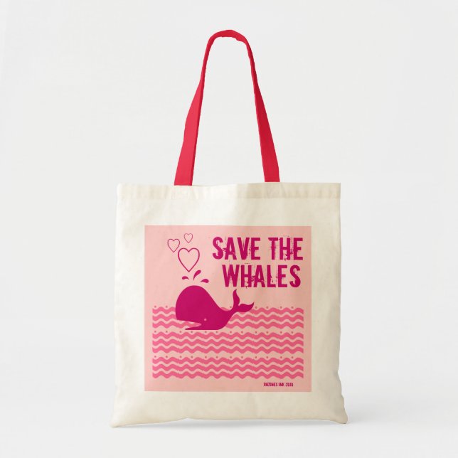 Save The Whales - Environmentally Conscious Tote Bag (Front)