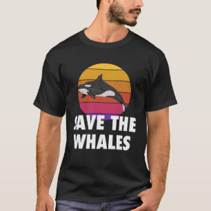 Save The Whales Killer Whale Orca  Beach T-Shirt