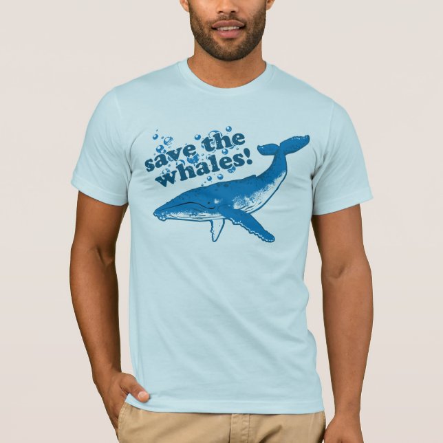 Save The Whales Men's Shirt (Front)