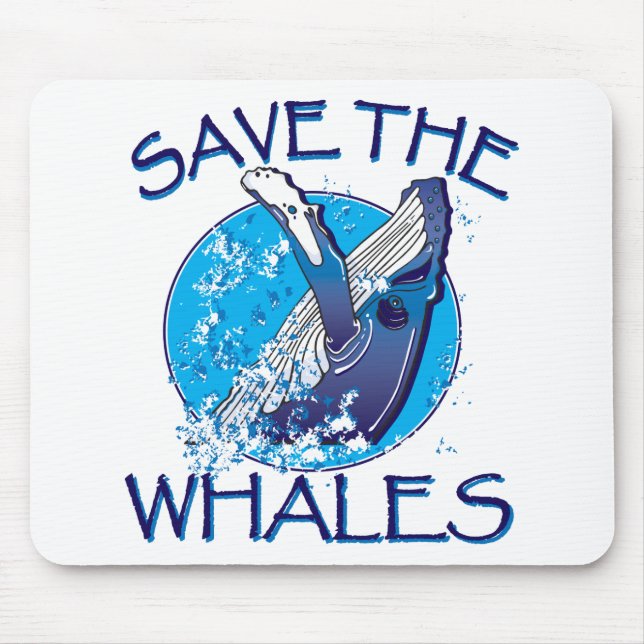 Save the Whales Mouse Pad (Front)