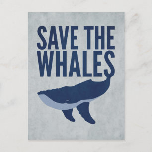 Save the Whales Postcard