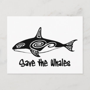 Save the Whales Postcard
